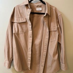 Oversized utility button up